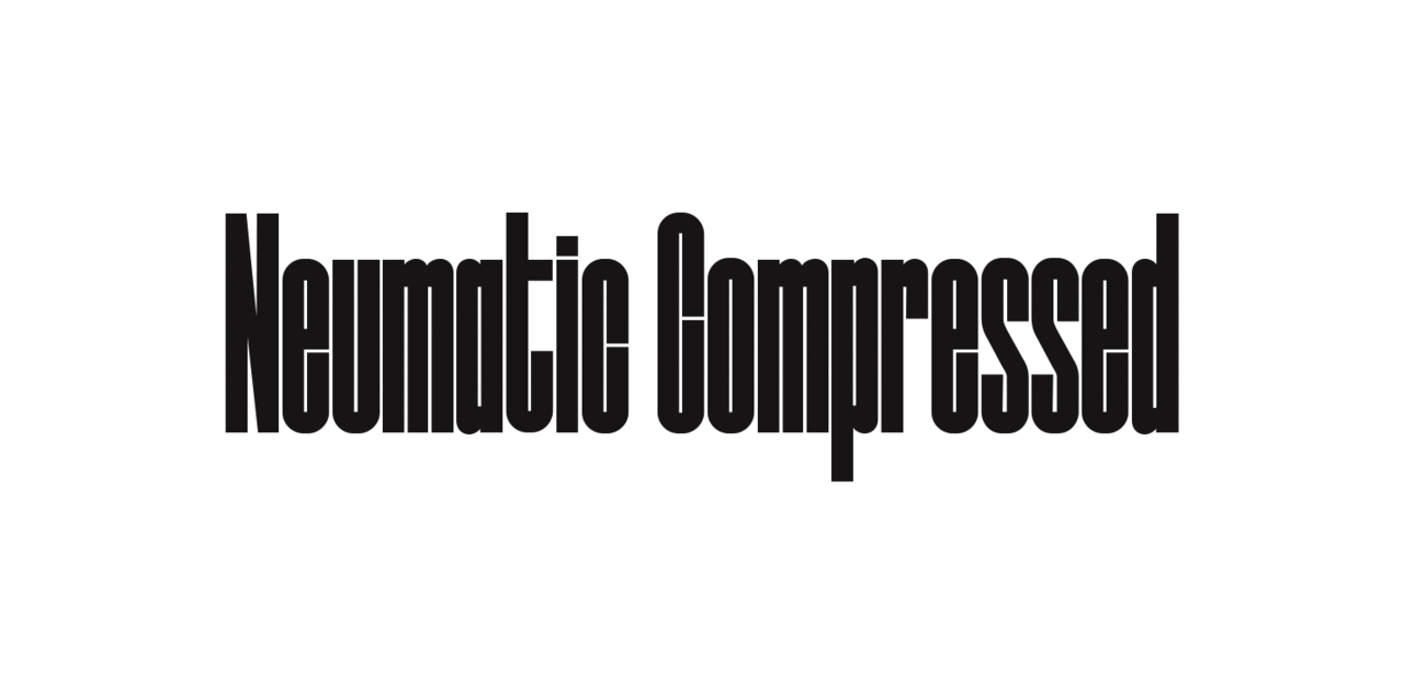 Пример шрифта Neumatic Compressed #1